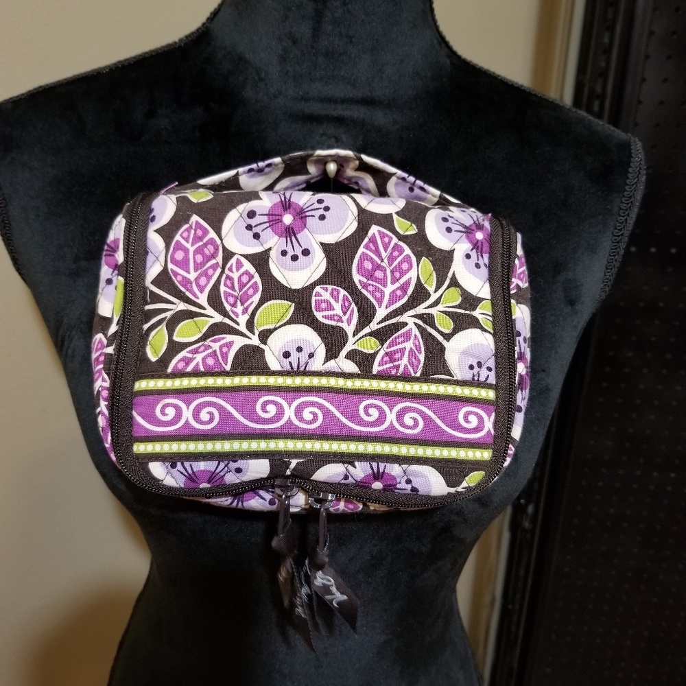 Vera Bradley hanging travel makeup bag